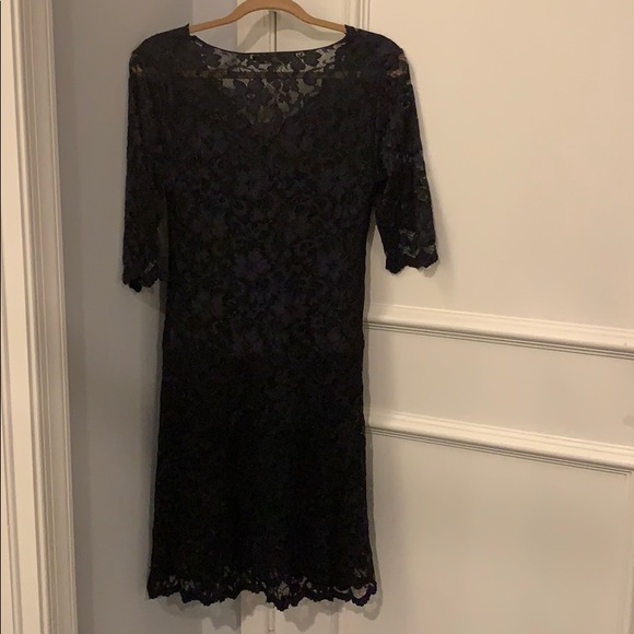 BCBG Navy Lace Dress Size M - Picture 2 of 3